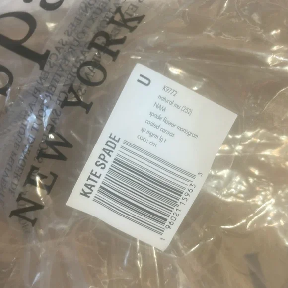 NWT Kate Spade ♠️ Flower monogram coated canvas tote natural multi w/pouch